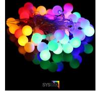 Guirlande LED 10 mètres 100 boules RGB multicouleur ( guinguette )