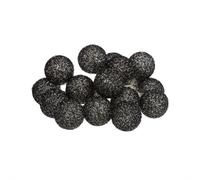 Guirlande LED 16 boules - Noir