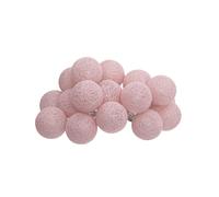 Atmosphera – Guirlande LED à piles 16 boules Ø 3,5 cm – Rose pâle