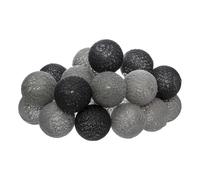 Guirlande Led 16 Boules Smoky 255cm Gris & Noir