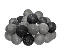 Guirlande Led 20 Boules "Smoky" 435cm Gris & Noir