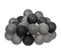 Guirlande Led 20 Boules Smoky 435cm Gris & Noir