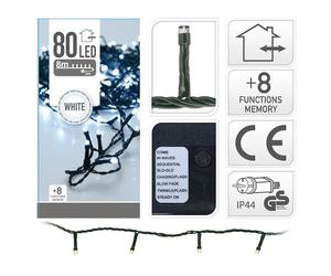 Guirlande LED 8m - Blanc froid - Générique
