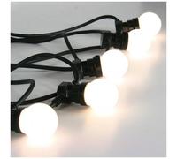 Guirlande Led B22 Moulées X12 Fixe - Câble Noir 10m - Blanc Chaud Festilight Multicolore