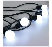 Guirlande Led B22 Moulées X12 Fixe - Câble Noir 10m - Blanc Froid Festilight Multicolore