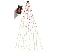 Lunartec Guirlande LED cascade RVB IC connectée 1,8m pour sapin de Noël