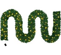 Guirlande LED - Guirlande lumineuse de 10 m - 100 LED - Matériau : paille - Pour l'intérieur - Anniversaire/Décoration intérieure - Jaune fluorescent