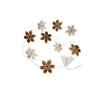 guirlande led pile 10 fleur or