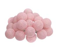Guirlande sur secteur LED 20 boules - Rose clair