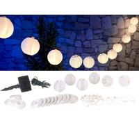 Guirlande LED solaire blanc chaud avec 20 lampions - 6 m - Lunartec