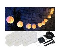 : Guirlande LED solaire blanc chaud avec 50 lampions - 10 m