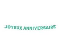 guirlande lettres anniversaire 4m vert - générique gl24vr Vert G