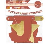 STC Guirlande de lettres Joyeux anniversaire Terracotta 300 cm