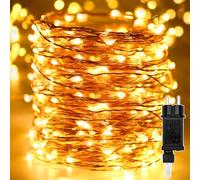 Guirlande Lumineuse - 100M 1000 LED Lumières d'arbre de Noël Fil de cuivre Décoration Extérieur Intérieur Étanche avec Adapteur Alimentation, Chaine de Lampe pour Arbre,Fête,Mariage,Jardin,Halloween