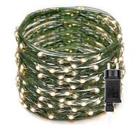 Guirlande Lumineuse, 100M 1000LED Fil de Cuivre Vert,Lumières d'arbre de Noël Décoration Extérieur Intérieur Étanche avec Adapteur Alimentation,Chaine de Lampe pour Arbre,Fête,Mariage,Halloween,Jardin