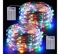 Guirlande Lumineuse, 2 x 12M 120 LED Girlande de Lumière Étanche Intérieur