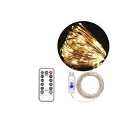 Guirlande Lumineuse 20M avec 200 Micro LED et 8 modes télécommande, Décoration LED Romantique pour Noël Soirée Maison Jardin, Blanc Chaud [USB