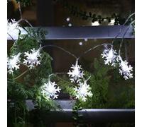 Guirlande Lumineuse 2M LED avec 20 LED Flocon de neige pour Noël Soirée Maison Jardin, Blanc [Batterie alimenté] Blanc G