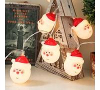 Guirlande Lumineuse 3M LED 8 Modes avec 20 LED Père Noël pour Noël Soirée Fête Maison Jardin, Blanc Chaud [Batterie alimenté] Blanc G