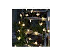 Guirlande Lumineuse 3M LED avec 20 LED Flocon de neige pour Noël Soirée Mariage Maison Jardin, Blanc Chaud [USB alimenté]