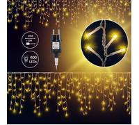 Guirlande lumineuse 400 LED 15m illumination Blanc chaud décoration Noël éclairage cascade intérieur extérieur