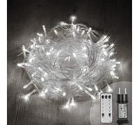 Guirlande Lumineuse 44M Intérieur et Extérieur 400 LEDs Blanc Froids - Guirlande Lumineuse Sapin Cable Transparent avec 8 Modes et Télécommande dont Minuteur pour Noel Decoration et Deco Mariage
