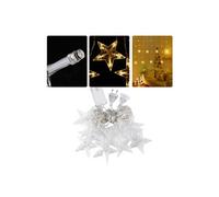 Guirlande lumineuse 4m LED étanche forme d'étoile lumière blanche chaude