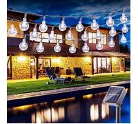 Guirlande Lumineuse, 6.5M 30 LED Guirlande Lumineuse Solaire Boule Extérieure Lumières Solaires 8 Modes Étanche - Blanc Froid