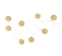 Guirlande Lumineuse 8 LED ""Boule Rotin"" 156cm Naturel