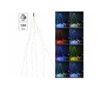 : Guirlande lumineuse à effet cascade 6 fils / 180 LED couleur changeante
