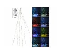 : Guirlande lumineuse à effet cascade 6 fils / 240 LED couleur changeante