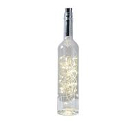 Guirlande lumineuse à fil LED, guirlande lumineuse pour bouteilles, 40 LED blanc chaud, fonctionne sur piles avec minuterie, 2 m argenté, idéal pour la décoration de bouteilles