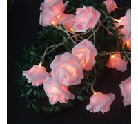 Guirlande lumineuse à LED en forme de roses, 10m 80 LED USB fleur rose Guirlande Lumineuse Fleur bande de lumière Light Strip pour l'intérieur, le jardin, les arbres, la terrasse.