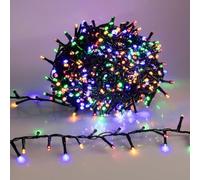 Guirlande lumineuse à LED - Multicolore - Avec puce mémoire et 8 fonctions - Pour l'intérieur et l'extérieur 20m - 1000 LED