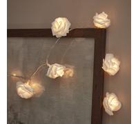 Guirlande Lumineuse à Piles 20 Roses LED Blanc Chaud