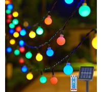 Guirlande lumineuse boule LED - 1,5 m - 10 LED - Blanches - Fonctionne avec piles - Guirlande lumineuse d'extérieur à LED - Guirlande lumineuse LED - Guirlande lumineuse globe d'extérieur - Idéale