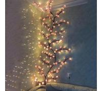 Guirlande Lumineuse Branche d'Arbre | Fleurs Roses Branche de Saule avec Lumières LED | 8 Modes Décor Murale Intérieure | Décoration pour Salon Chambre Noël Fête