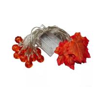 Guirlande Lumineuse Citrouille 6m pour feuilles Orange Halloween | Fil pour cuivre flexible, design 3D citrouille, pour feuilles réalistes, pour lumière douce, ambiance automnale