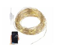 Luminea Home Control Guirlande lumineuse connectée 10 m en fil de cuivre