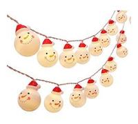 Guirlande lumineuse de décoration de Noël HAOBUY bonhomme de neige LED 3 mètres 20 lumières G