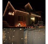 Guirlande lumineuse de Noël 800 LED, 21 m, blanc chaud, étanche, pour l'extérieur et l'intérieur