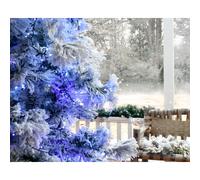 Guirlande lumineuse de noël compacte led bleu et flash blanc 18 m