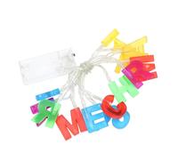 Guirlande Lumineuse de Noël LED 1Pc, Fil Cuivre Plastique | Pile Aa, Motif Happy Christmas, Ambiance Festive, pour Sapins, Fêtes, Fenêtre et Décoration Intérieure