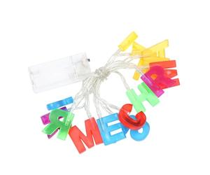 Guirlande Lumineuse de Noël LED 1Pc, Fil Cuivre Plastique | Pile Aa, Motif Happy Christmas, Ambiance Festive, pour Sapins, Fêtes, Fenêtre et Décoration Intérieure