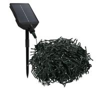 Guirlande lumineuse de noël solaire ECD Germany 16m 800 led blanc chaud avec télécommande minuterie