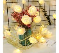 Guirlande Lumineuse de Roses, 3 Mètres 20 LED USB Artificielles Guirlande Lumineuse de Fleurs, pour la Décoration de Mariage, Noël, Saint-Valentin, Chambre à coucher
