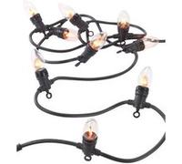 Lunartec Guirlande lumineuse décorative 4,2 m à 10 ampoules effet flammes