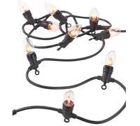 Lunartec Guirlande lumineuse décorative 4,2 m à 10 ampoules effet flammes