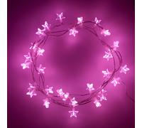 Guirlande Lumineuse d'Étoiles avec 30 LED Rose Pour Intérieur