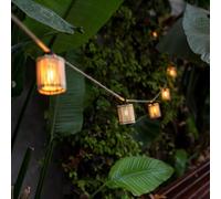 OKINAWA-Guirlande lumineuse d'extérieur câble en jute L8m Marron New Garden